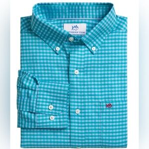 Southern Tide Silver Lake Skipjack Sport Shirt in Spruce Shade. Size XL. NWT